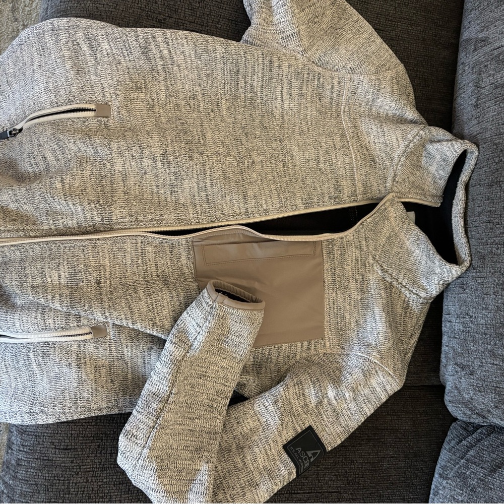 Ascend Black and Gray Fleece Jacket